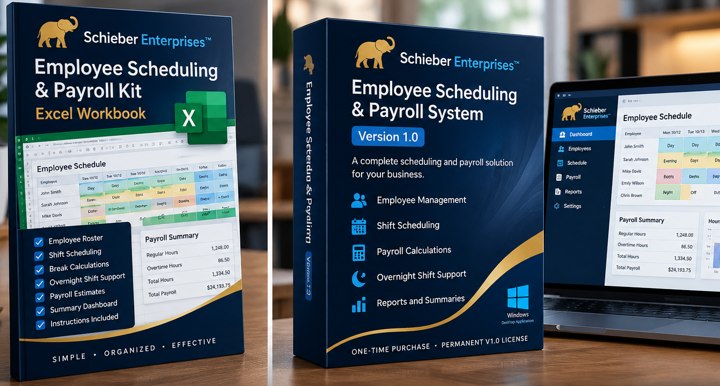 Excel workbook and Windows software together